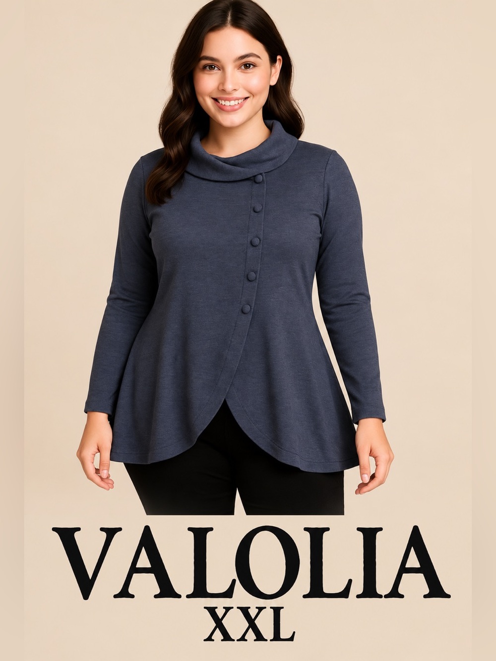 VALOLIA XXL – Long Sleeve Tunic/Cardigan